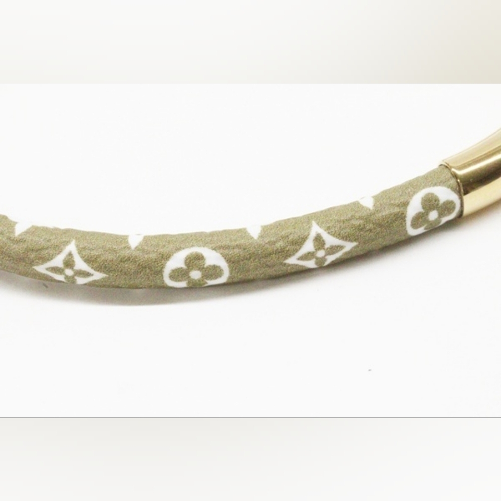 Louis Vuitton 2pc Duogram Khaki Beige Leather Bracelet Set! - Picture 9 of 12
